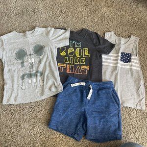Boys Clothes - 3 Shirts and Shorts
